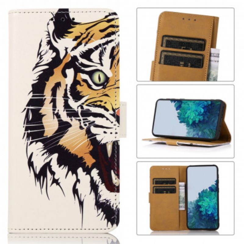 Folio Deksel Xiaomi Mi 11 Lite 5g Ne / Mi 11 Lite 4g / 5g Fierce Tiger Beskyttelse Deksel