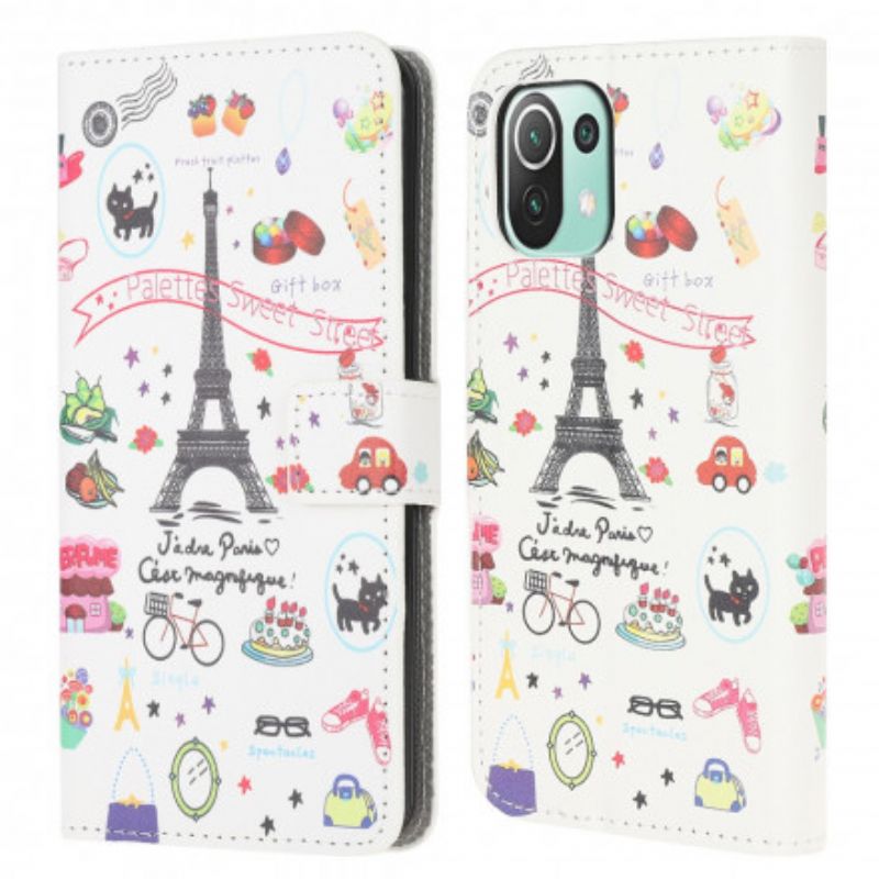 Folio Deksel Xiaomi Mi 11 Lite 5g Ne / Mi 11 Lite 4g / 5g Jeg Elsker Paris
