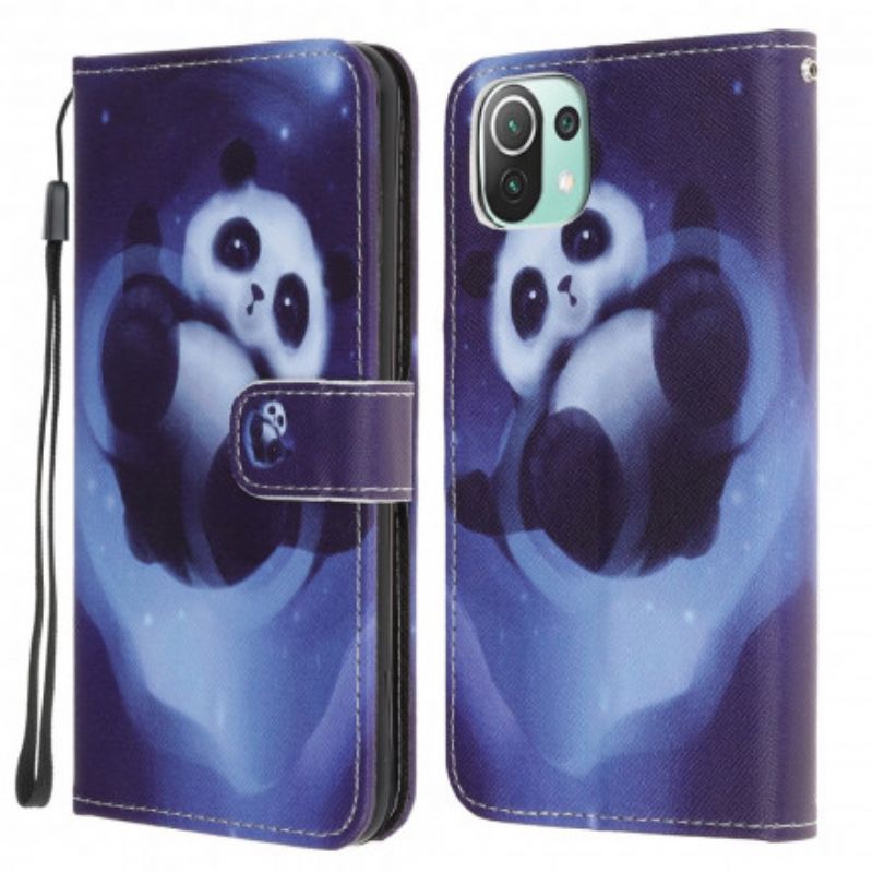 Folio Deksel Xiaomi Mi 11 Lite 5g Ne / Mi 11 Lite 4g / 5g Panda Space Beskyttelse Deksel