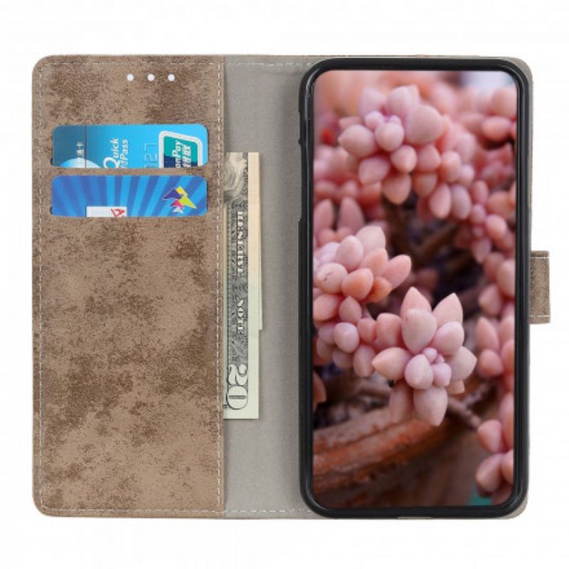 Folio Deksel Xiaomi Mi 11 Lite 5g Ne / Mi 11 Lite 4g / 5g Vintage Skinneffekt Beskyttelse Deksel