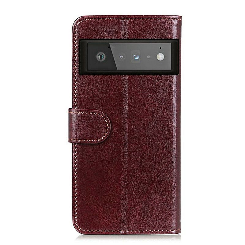 Folio Deksel Google Pixel 6 Pro Faux Leather Finesse