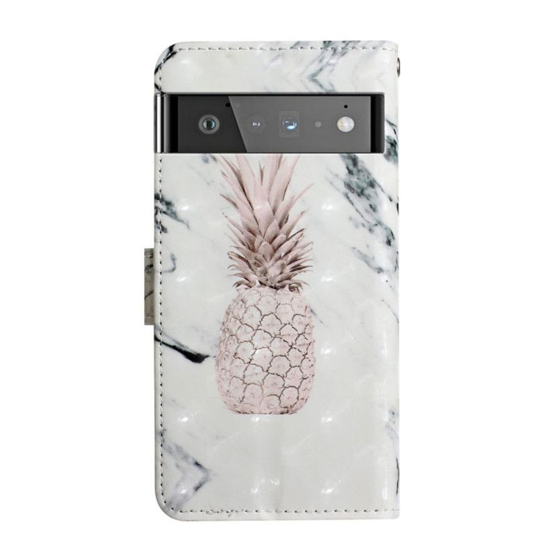 Folio Deksel Google Pixel 6 Pro Lett Flekk Ananas Beskyttelse Deksel