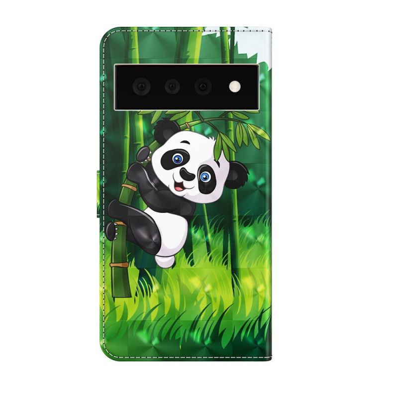 Folio Deksel Google Pixel 6 Pro Panda Og Bambus