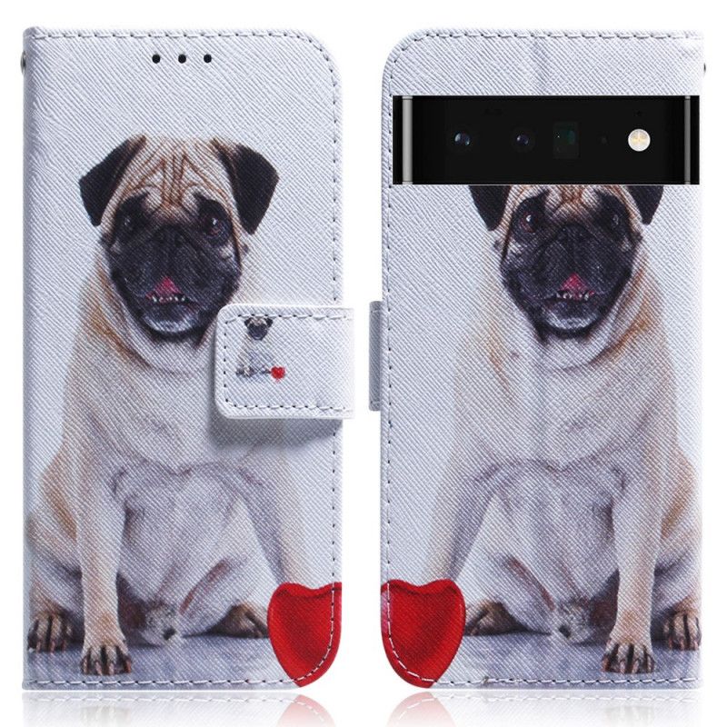 Folio Deksel Google Pixel 6 Pro Pug Dog