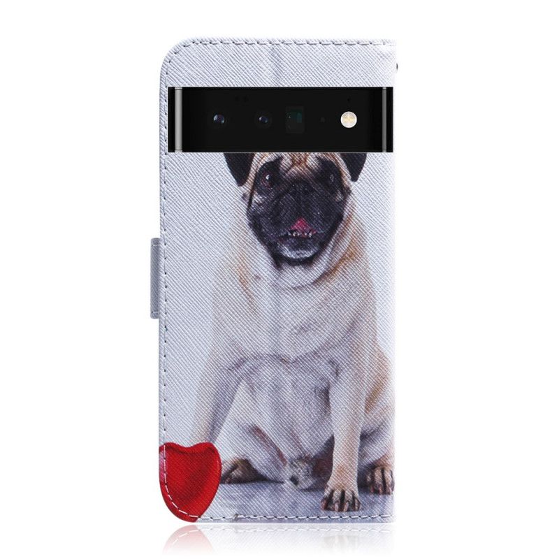 Folio Deksel Google Pixel 6 Pro Pug Dog