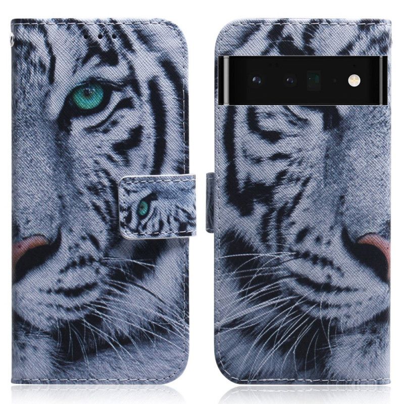 Folio Deksel Google Pixel 6 Pro Tiger Face