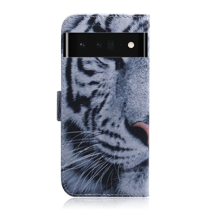 Folio Deksel Google Pixel 6 Pro Tiger Face