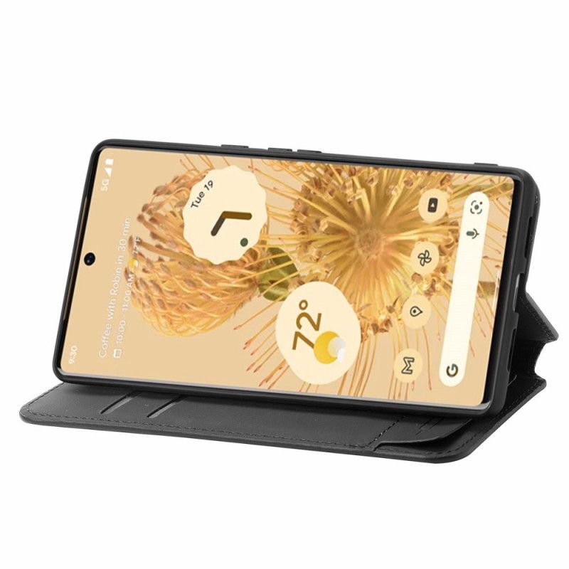 Folio Deksel Lær Google Pixel 6 Pro Design Rfid Caseneo