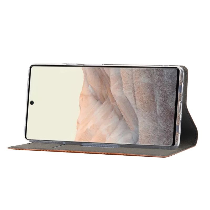 Folio Deksel Lær Google Pixel 6 Pro Mobildeksel Finesse Strappy