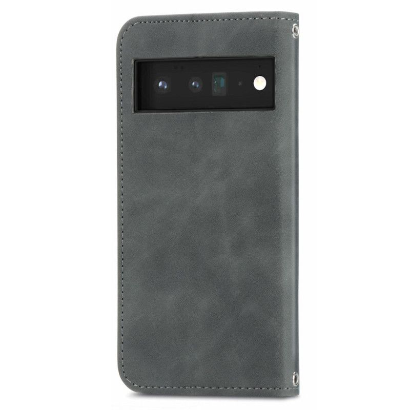 Folio Deksel Lær Google Pixel 6 Pro Mobildeksel Skin-touch Vintage Design