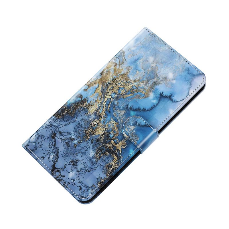 Lærdeksel Folio Deksel Google Pixel 6 Pro Mobildeksel Light Spot Marble Design Med Snor