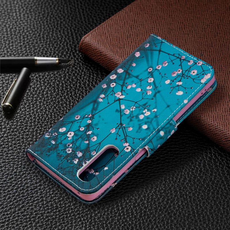 Folio Deksel for Oppo Find X2 Neo Blomstrende Tre