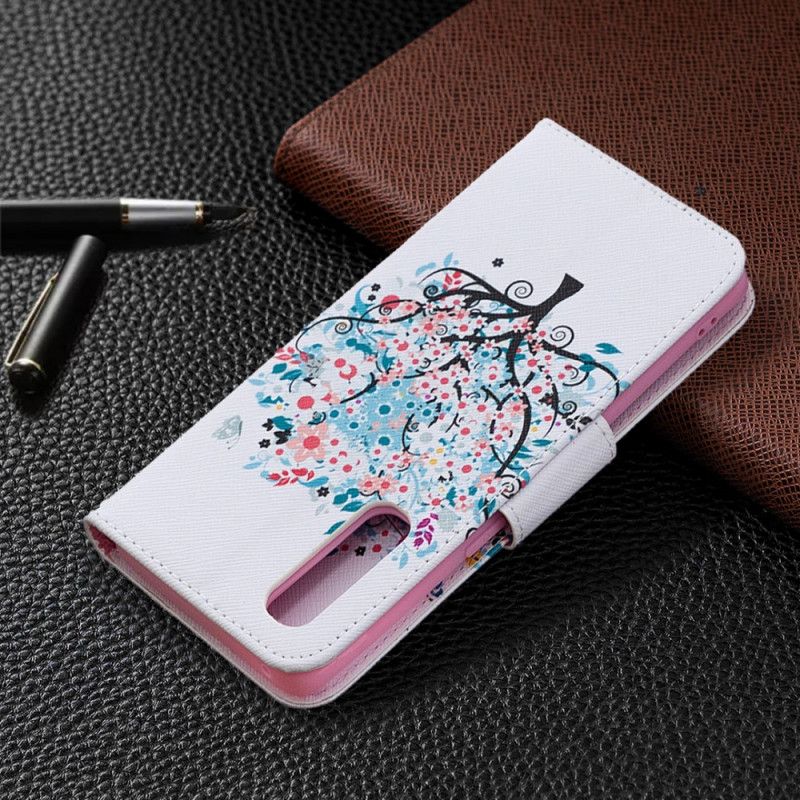 Folio Deksel for Oppo Find X2 Neo Blomstret Tre