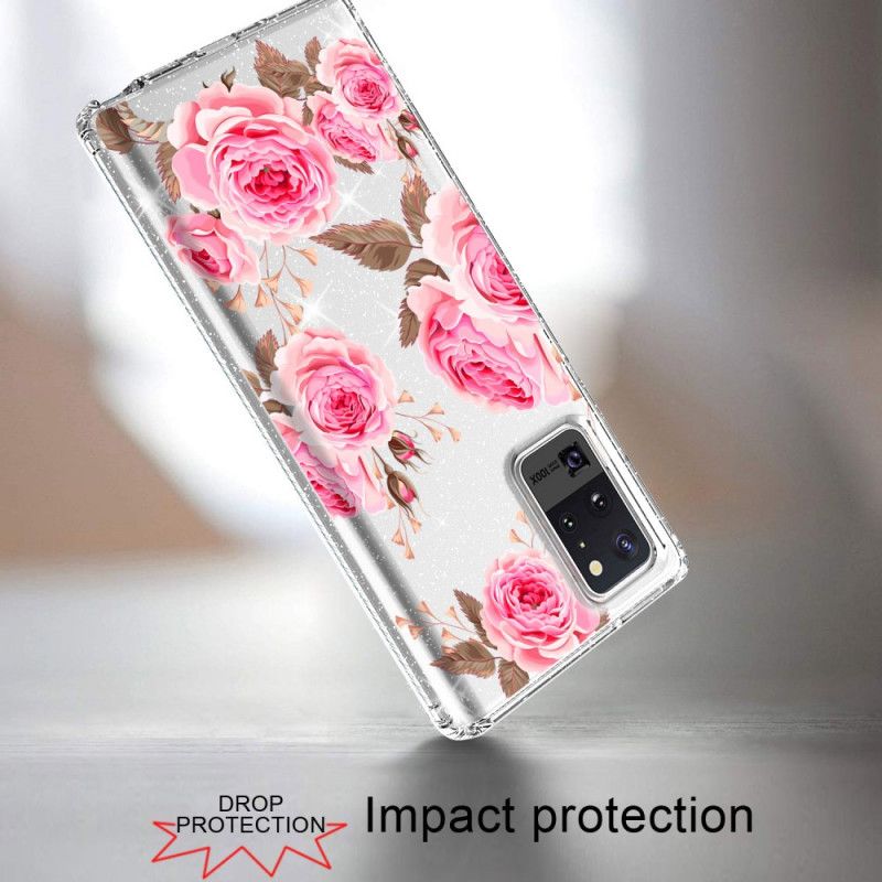 Deksel Samsung Galaxy Note 20 Ultra Rosa Favorittbuketten Min Anti-fall