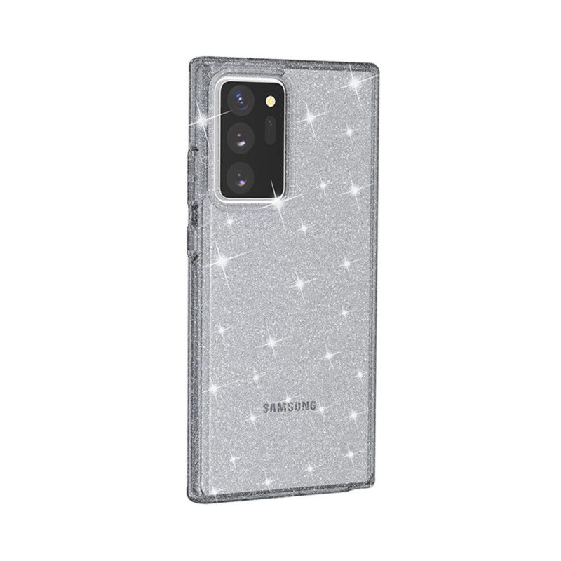 Deksel Samsung Galaxy Note 20 Ultra Svart Glitterpulver