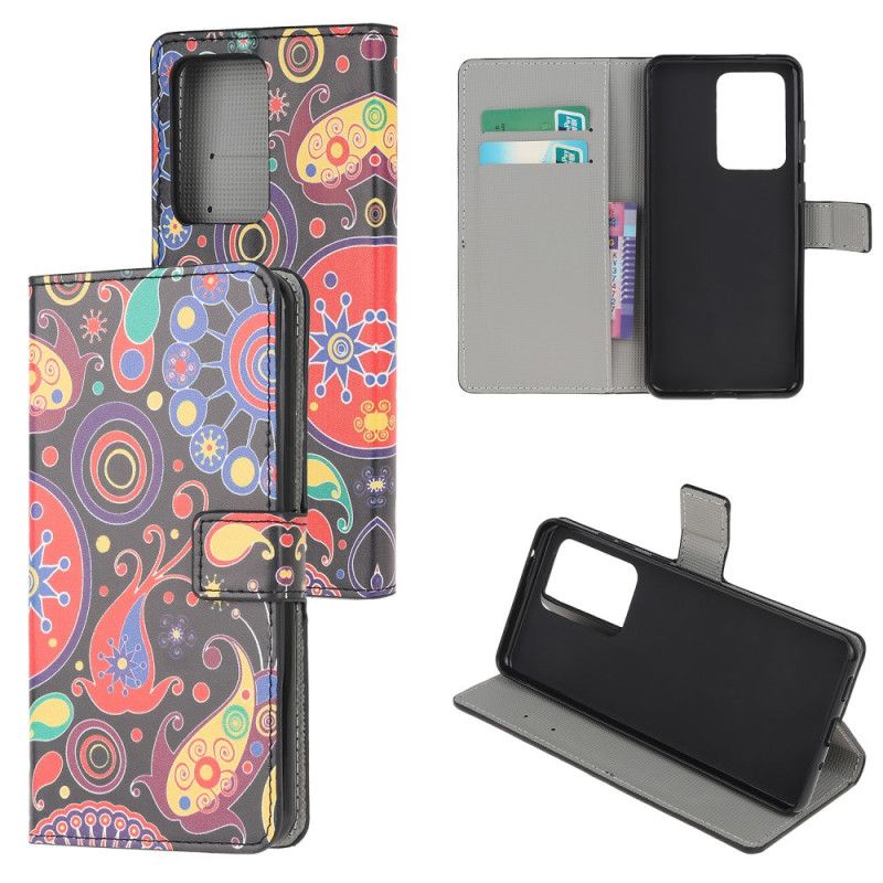 Folio Deksel for Samsung Galaxy Note 20 Ultra Galakse Design