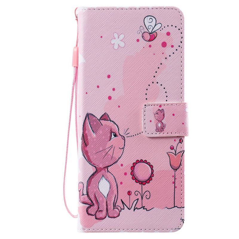 Folio Deksel Samsung Galaxy Note 20 Ultra Babyrosa Katt Beskyttelse