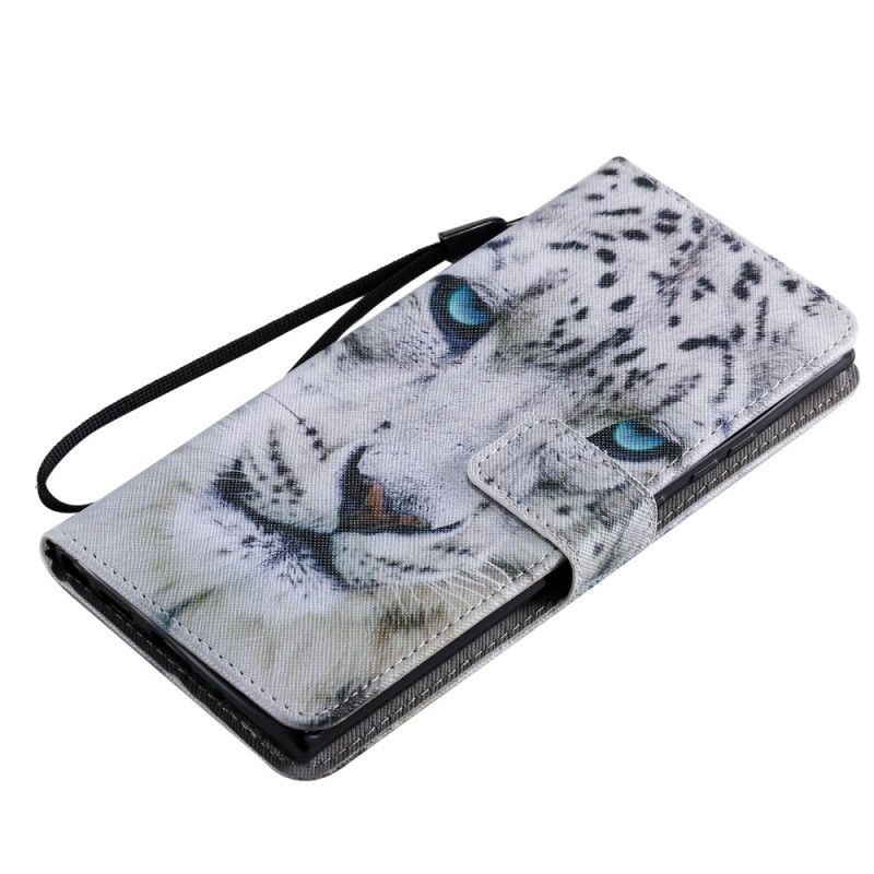 Folio Deksel Samsung Galaxy Note 20 Ultra Hvit Tiger Anti-fall