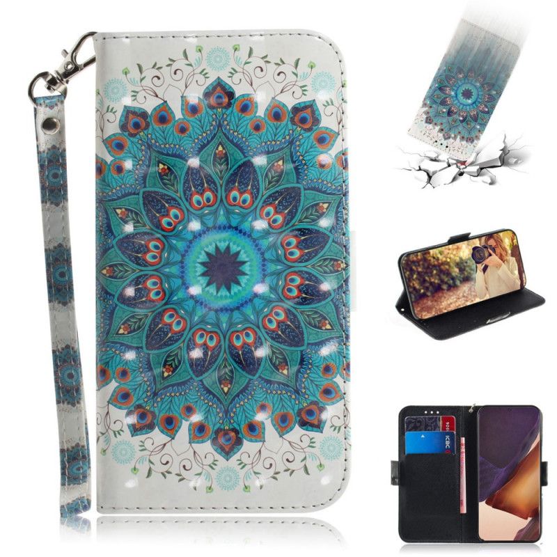 Folio Deksel Samsung Galaxy Note 20 Ultra Mesterlig Mandala Med Tanga Beskyttelse