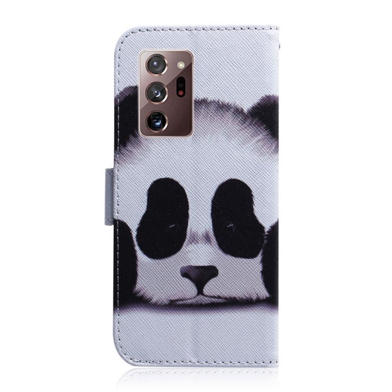 Folio Deksel Samsung Galaxy Note 20 Ultra Panda Ansikt Anti-fall