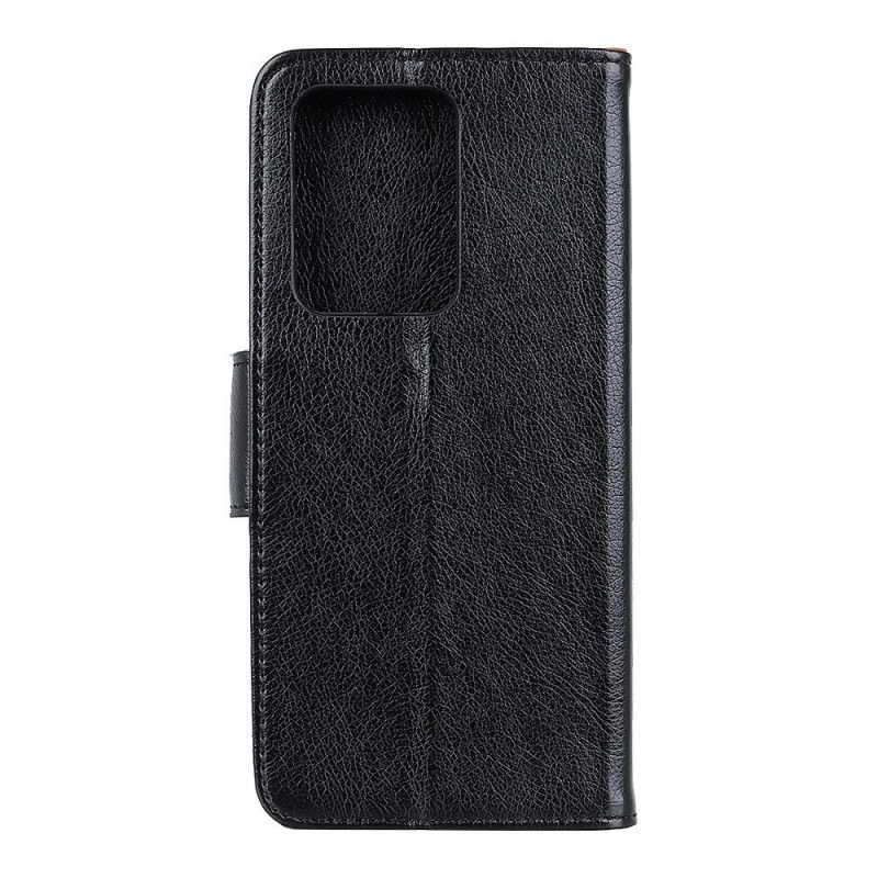 Folio Deksel Samsung Galaxy Note 20 Ultra Svart Delt Nappaskinn Anti-fall