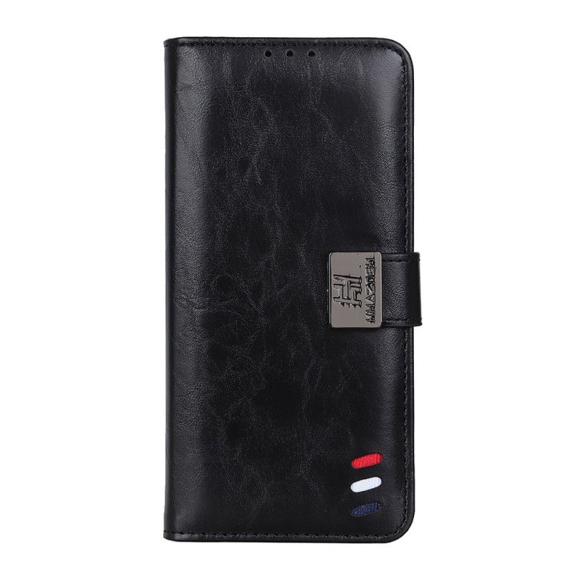 Folio Deksel Samsung Galaxy Note 20 Ultra Svart Vintage Trefarget Skinneffekt Anti-fall