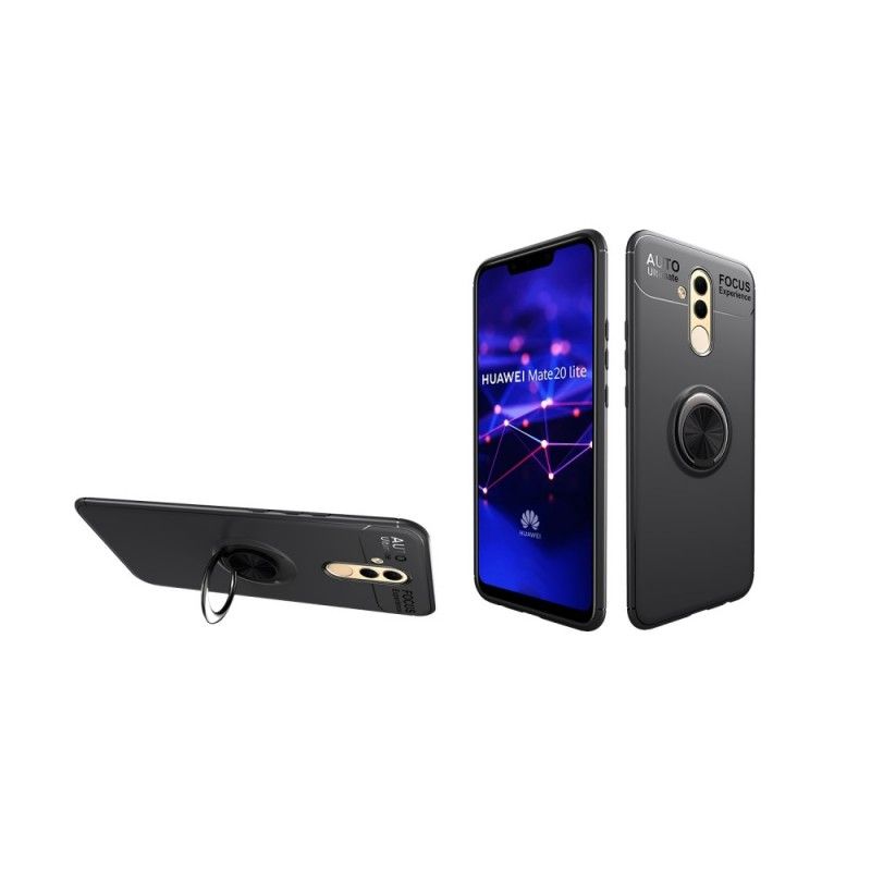 Deksel for Huawei Mate 20 Lite Svart Roterende Ring