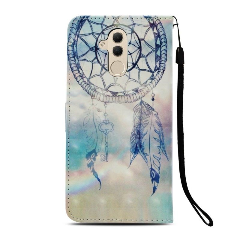 Lærdeksel Folio Deksel Huawei Mate 20 Lite 3D Dreamcatcher