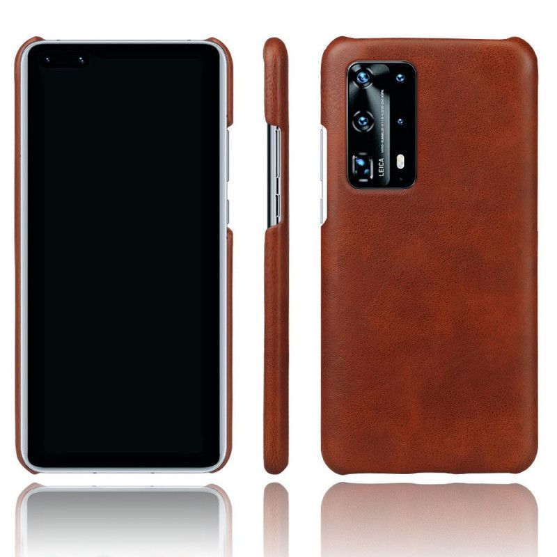 Deksel for Huawei P40 Brun Ksq Skinneffekt