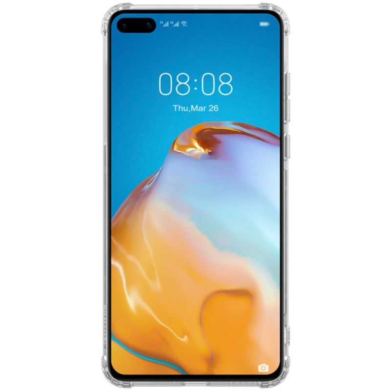 Deksel for Huawei P40 Hvit Forsterket Gjennomsiktig Nillkin