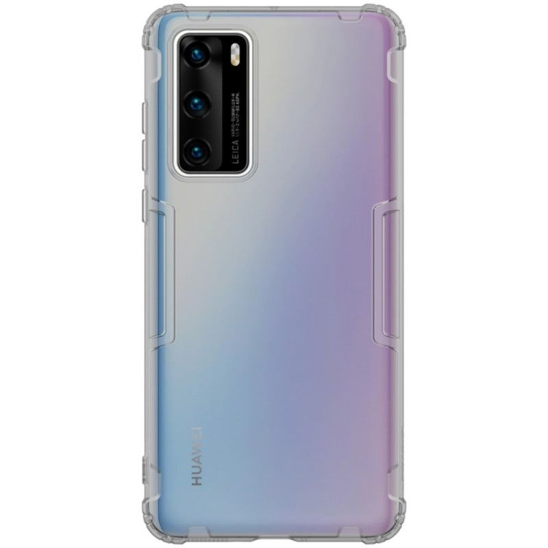 Deksel for Huawei P40 Hvit Forsterket Gjennomsiktig Nillkin