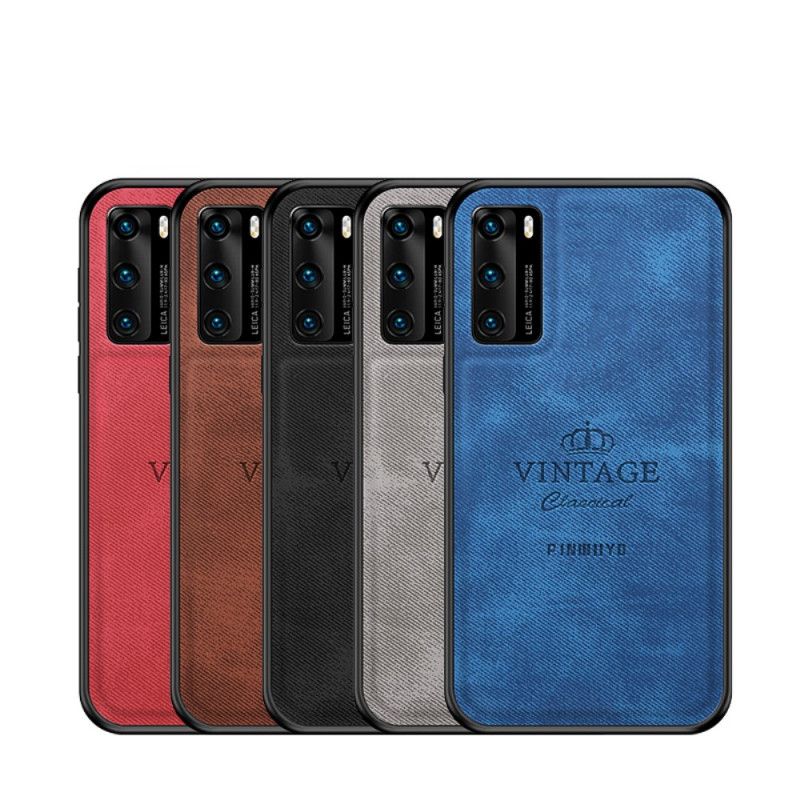 Deksel for Huawei P40 Svart Hederlig Vintage Pinwuyo