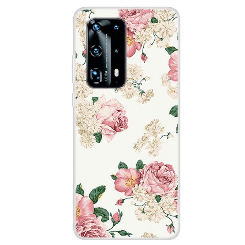 Deksel Huawei P40 Frihetsblomster