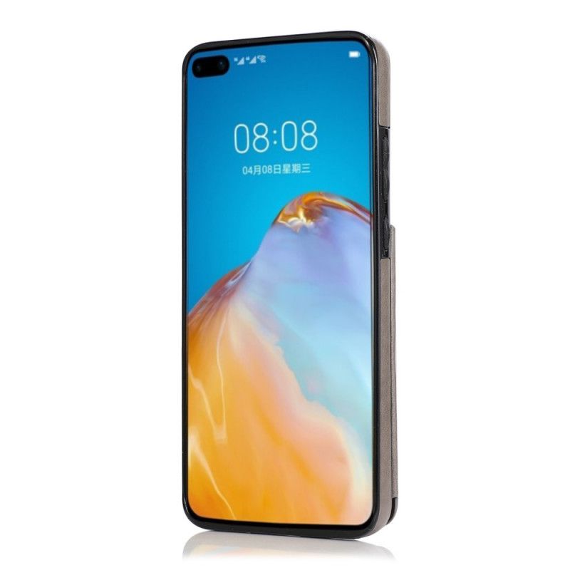 Deksel Huawei P40 Grå Mandala-Trykkortholder Anti-fall