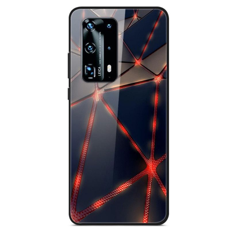 Deksel Huawei P40 Herdet Rødt Stråleglass