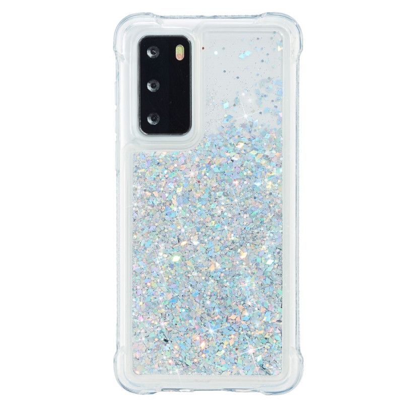 Deksel Huawei P40 Magenta Lystglitter