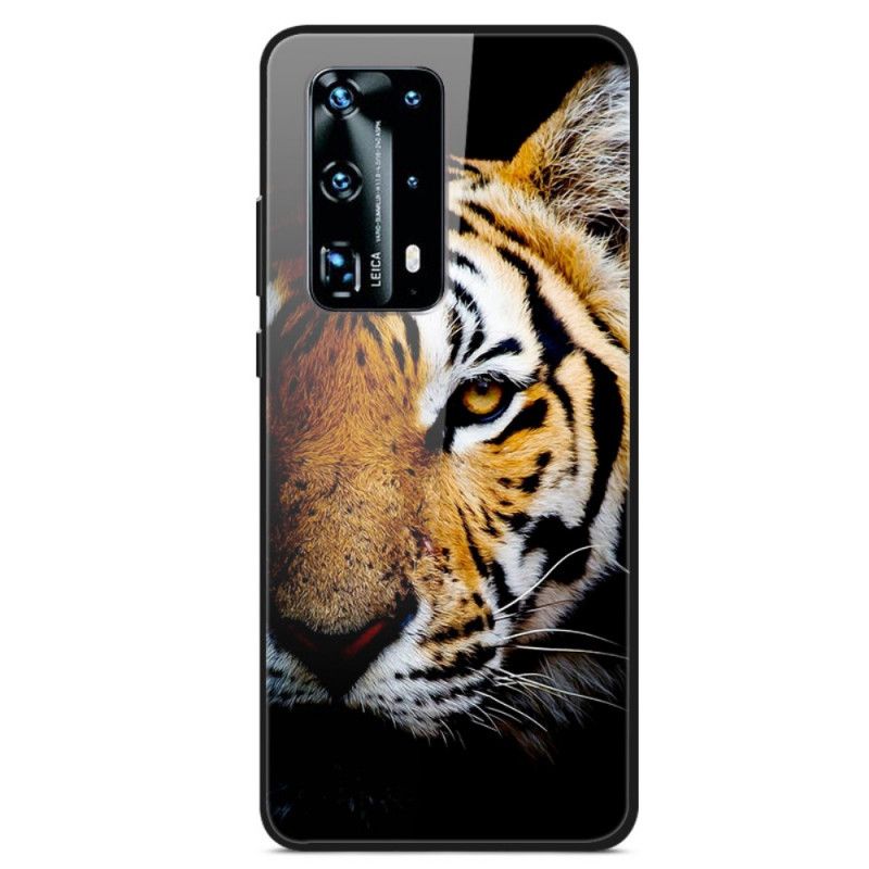 Deksel Huawei P40 Realistisk Tigerherdet Glass