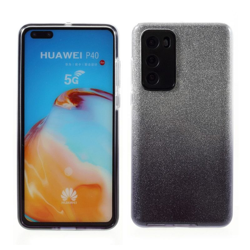 Deksel Huawei P40 Svart Gradientglitter