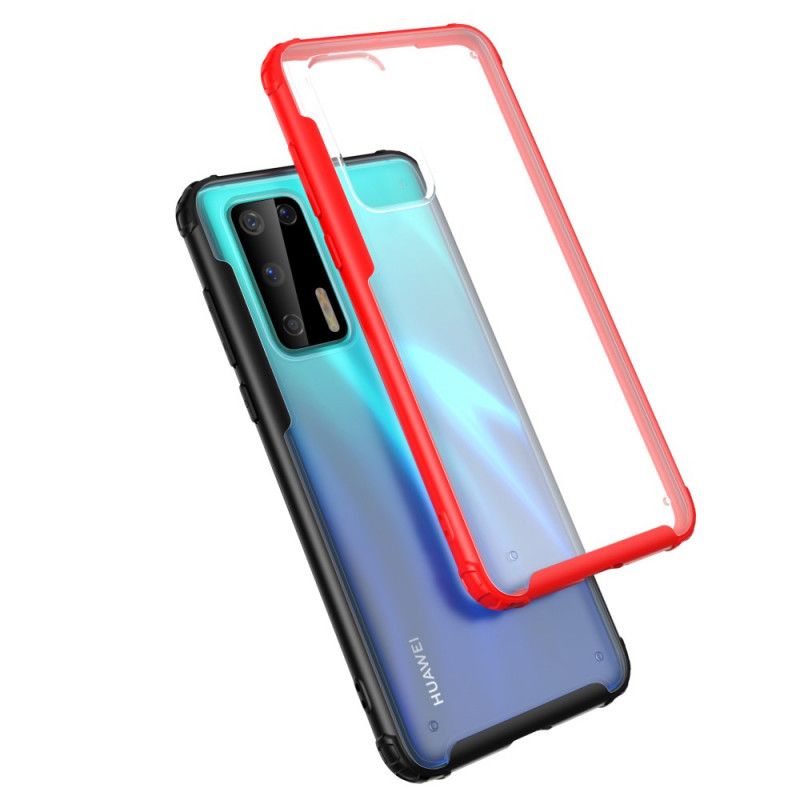 Deksel Huawei P40 Svart Hybrid Silikonfelgdesign Anti-fall