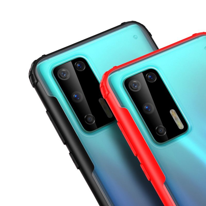 Deksel Huawei P40 Svart Hybrid Silikonfelgdesign Anti-fall