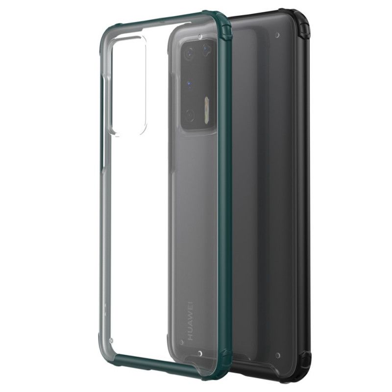 Deksel Huawei P40 Svart Hybrid Silikonfelgdesign Anti-fall