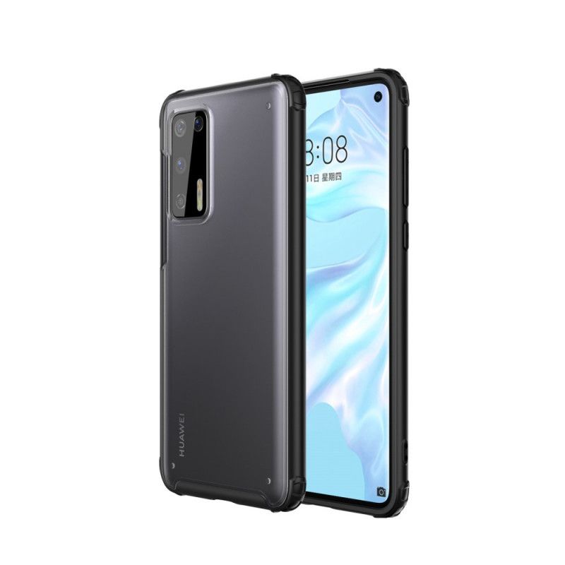 Deksel Huawei P40 Svart Hybrid Silikonfelgdesign Anti-fall