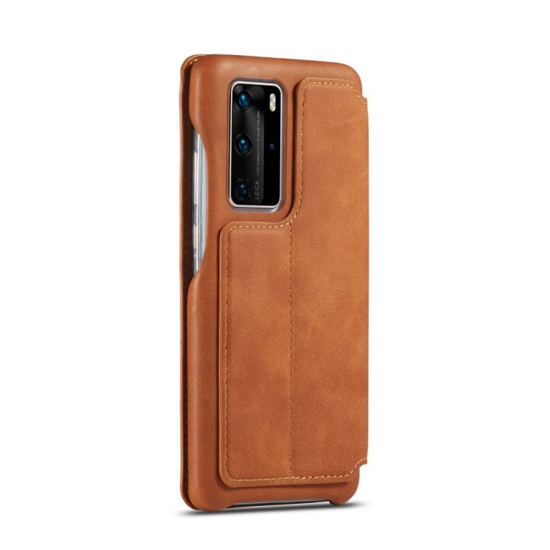 Folio Deksel Huawei P40 Svart Lc.Imeeke Skinneffekt