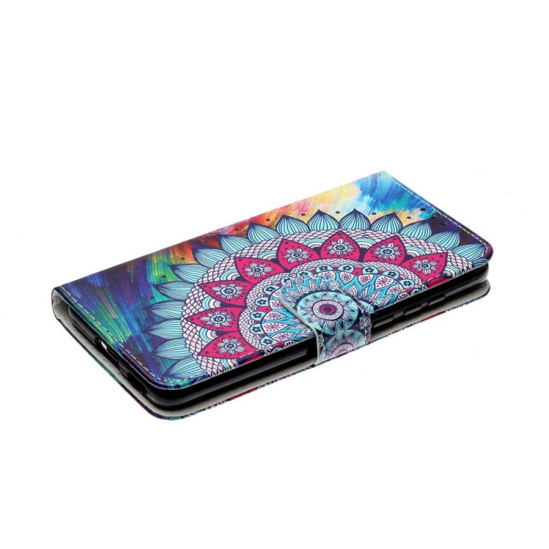 Folio Deksel Huawei P40 Ultra Fargerik Mandala Anti-fall