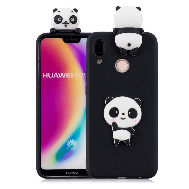 Deksel for Huawei P20 Lite Svart 3D Min Panda
