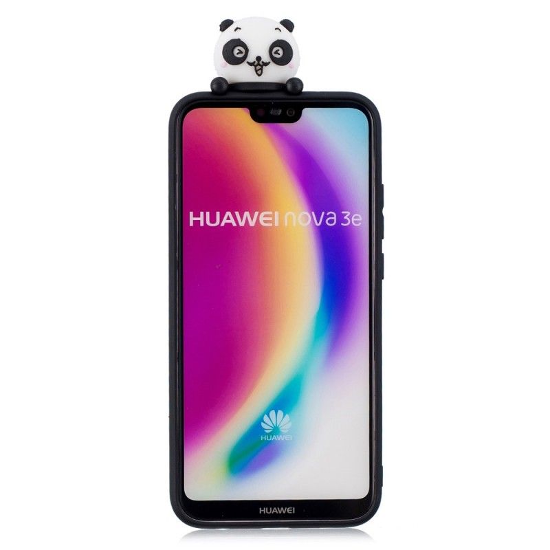 Deksel for Huawei P20 Lite Svart 3D Min Panda