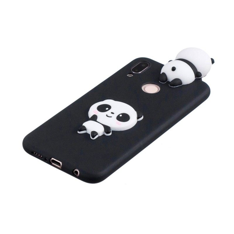 Deksel for Huawei P20 Lite Svart 3D Min Panda