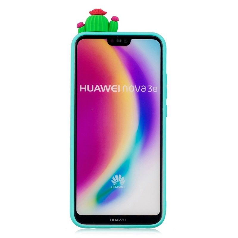 Deksel Huawei P20 Lite 3D Kaktus Galskap Anti-fall