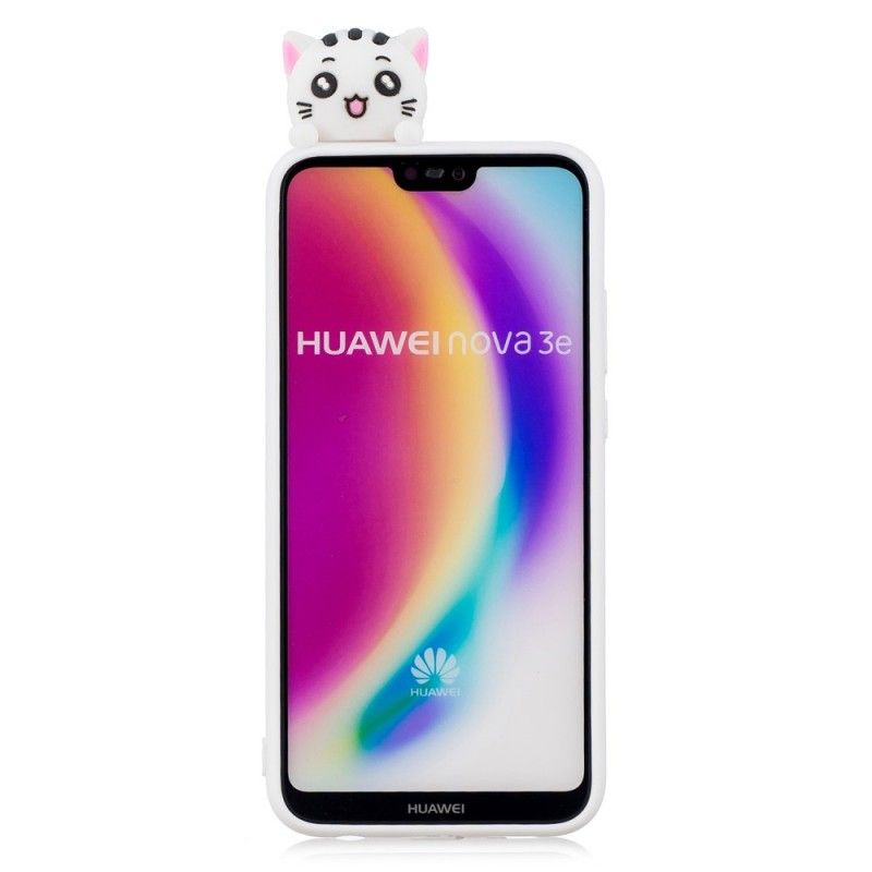 Deksel Huawei P20 Lite 3D Katten Min