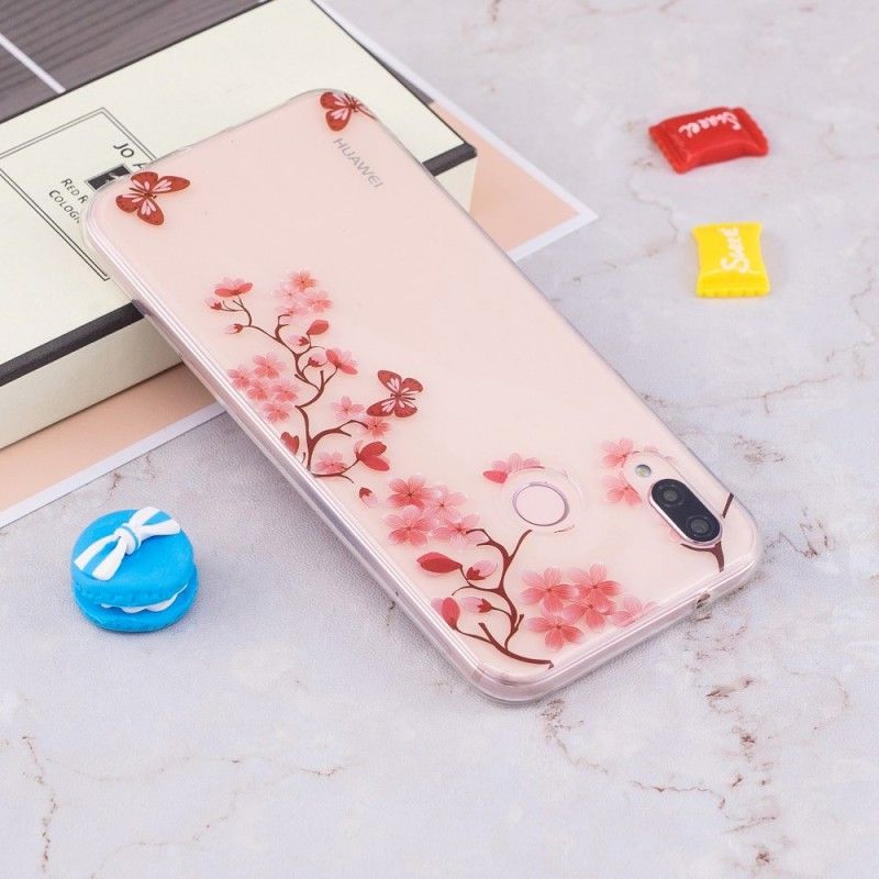 Deksel Huawei P20 Lite Gjennomsiktig Blomstrende Tre